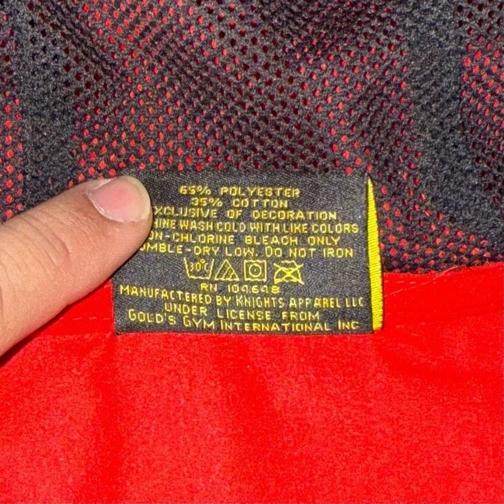 Vintage GOLDS GYM Windbreaker Men‎ Large 90s Anorak Jacket Pullover Hoodie
